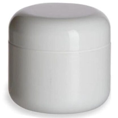 2 oz White Double-Wall Plastic Jar