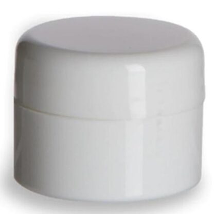.25 oz White Double-Wall Plastic Jar