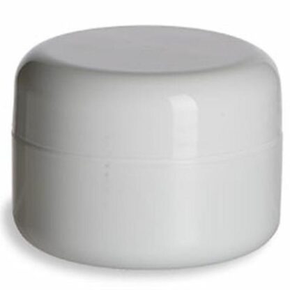 .5 oz White Double-Wall Plastic Jar