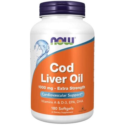 Cod Liver Oil 1000 mg, 180 Softgels